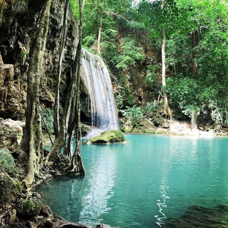 Erawan Waterfalls - Instagram Spots in Thailand - SUBBURN.COM