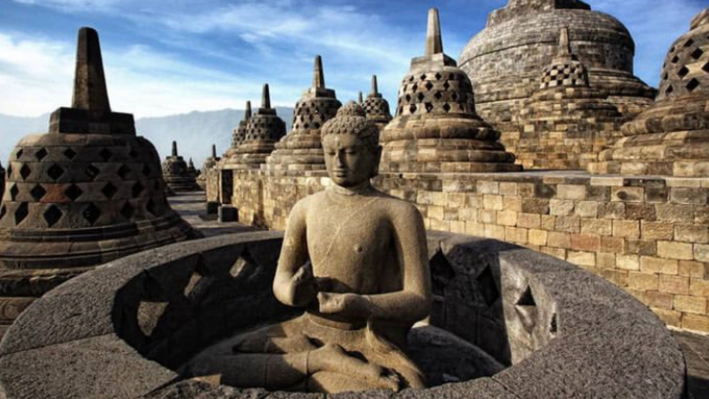 borobudur temple - view from up