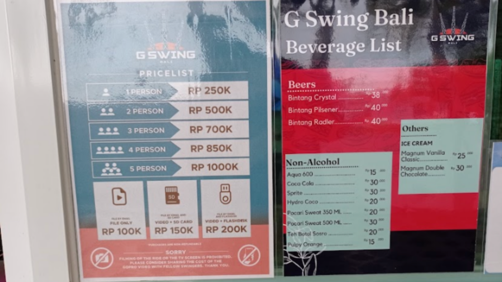 Ticket Information G Swing