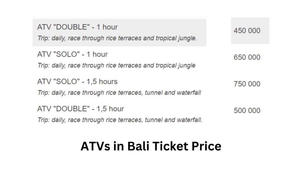 ATVs Bali - Ticket Price, Information, Location [2024 Updated]